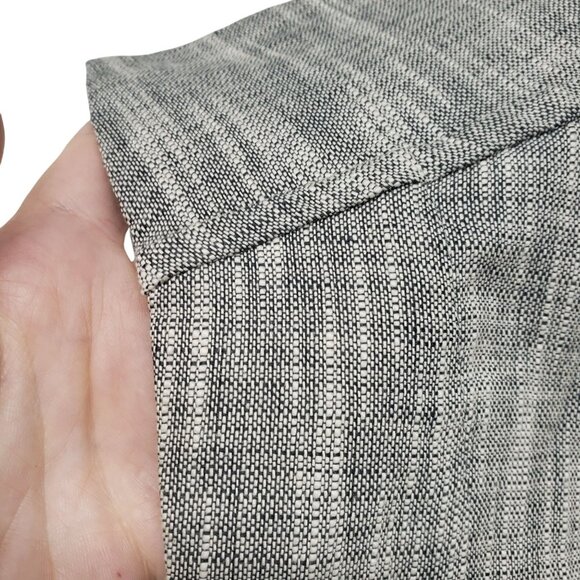 Eileen Fisher Gray Short Sleeve Lagenlook Jacket Cotton Linen Blend Artsy Chic - Picture 5 of 13